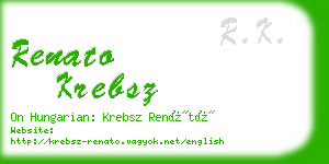 renato krebsz business card